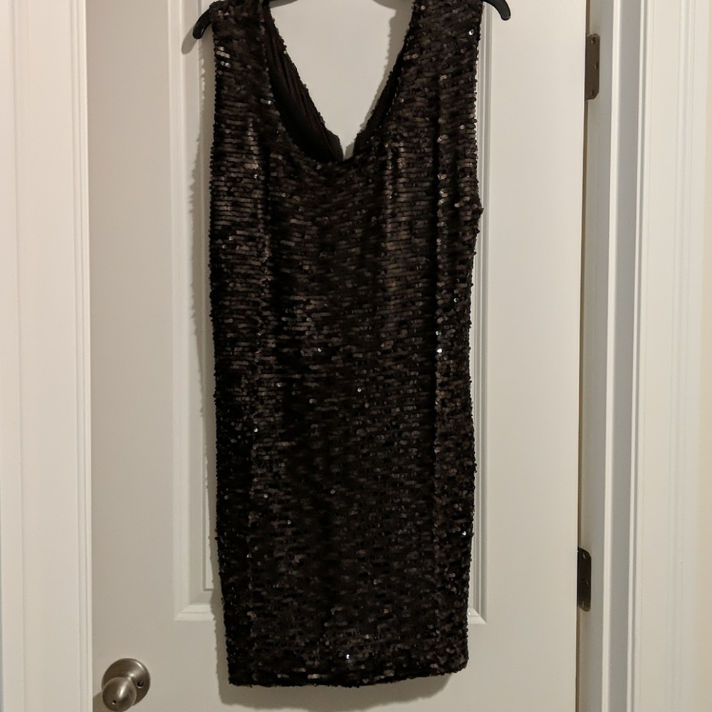 Black and Brown Sequin Dress